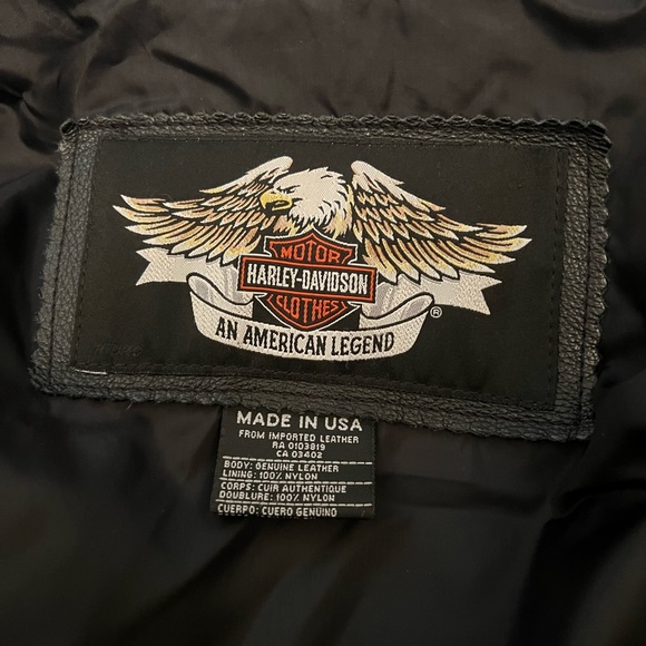 Harley Davidson leather riding coat - Picture 4 of 7